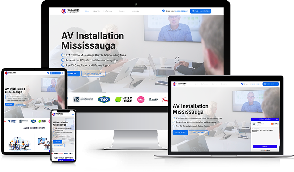 Wisevu Web Design Canada Audio Visual Contractors
