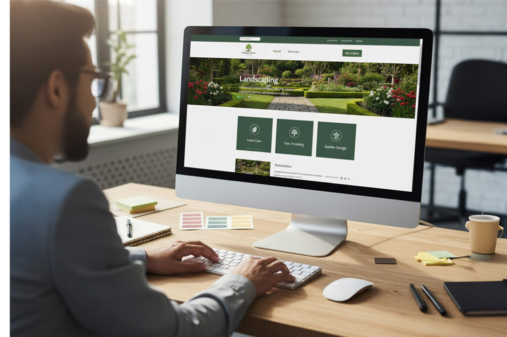 digital marketing for landscaping companies that includes web design