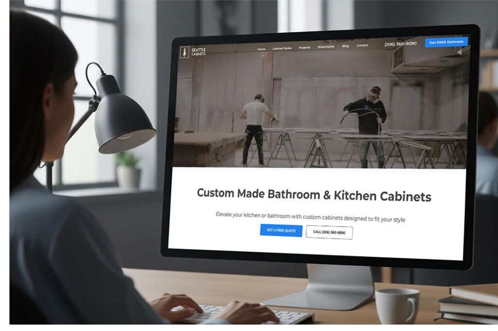 web design with SEO for cabinet manufacturers