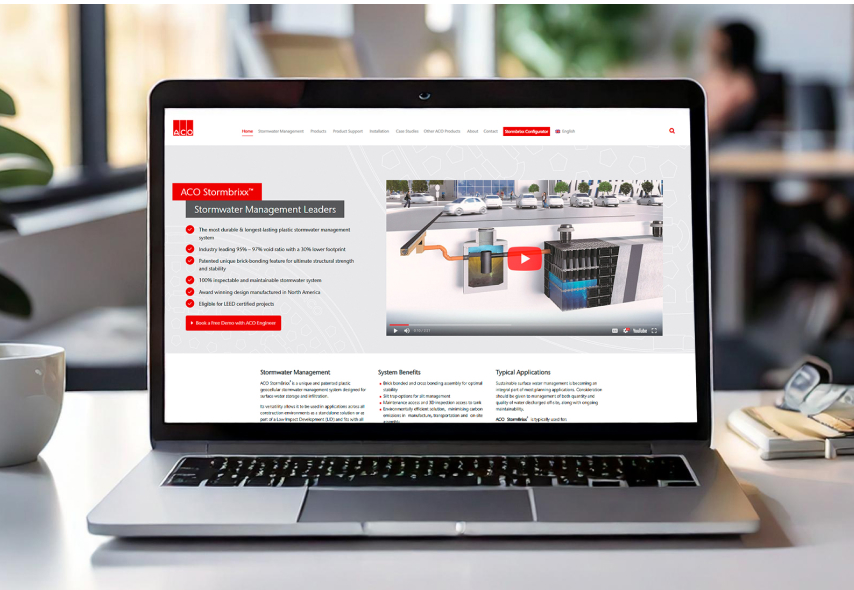 website design for ACO Stormbrixx™