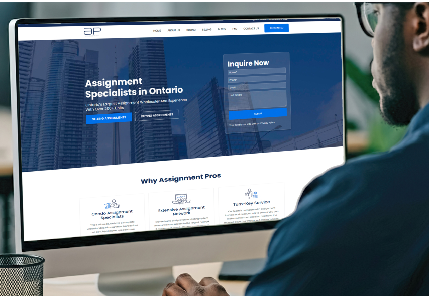 website design for Assignment Pros