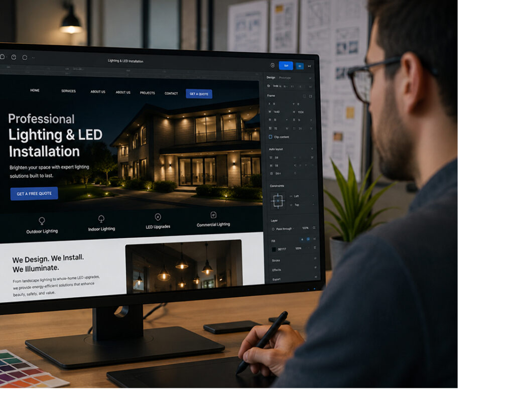 lighting company website design