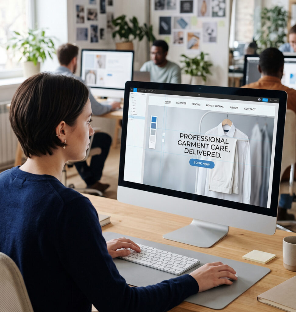 dry cleaning website design
