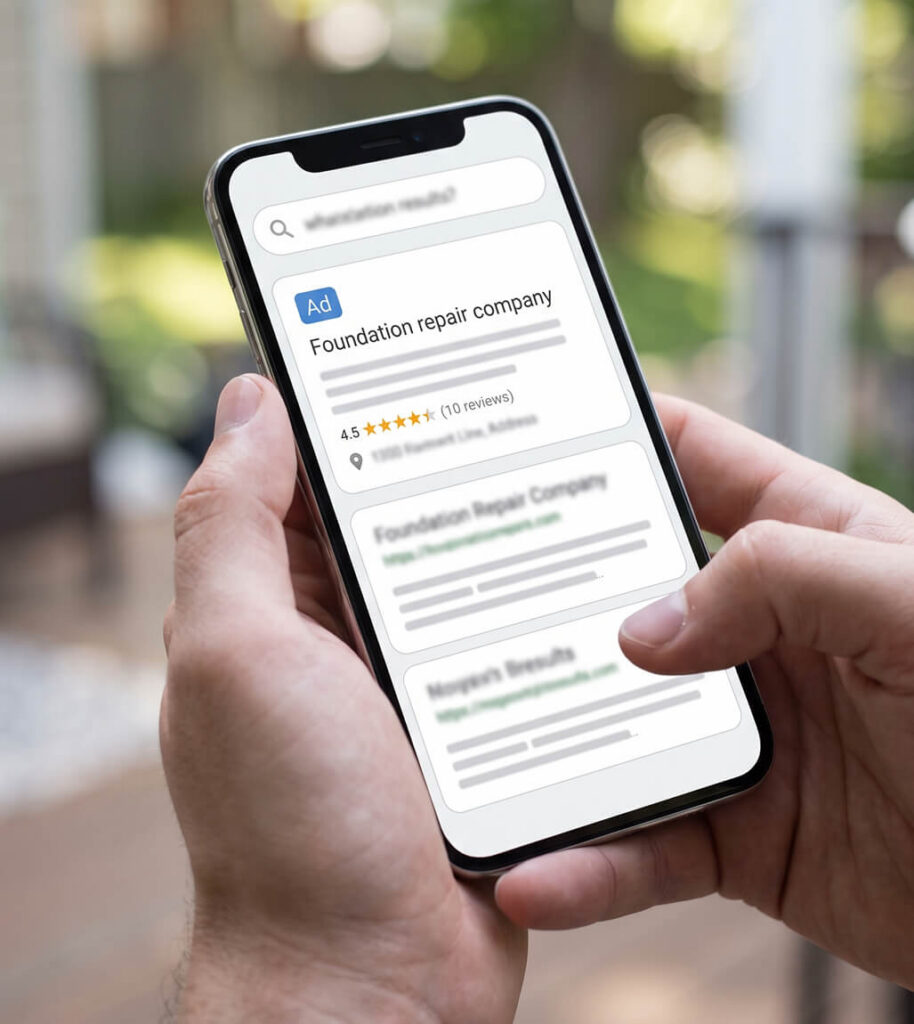foundation repair Google Ads management