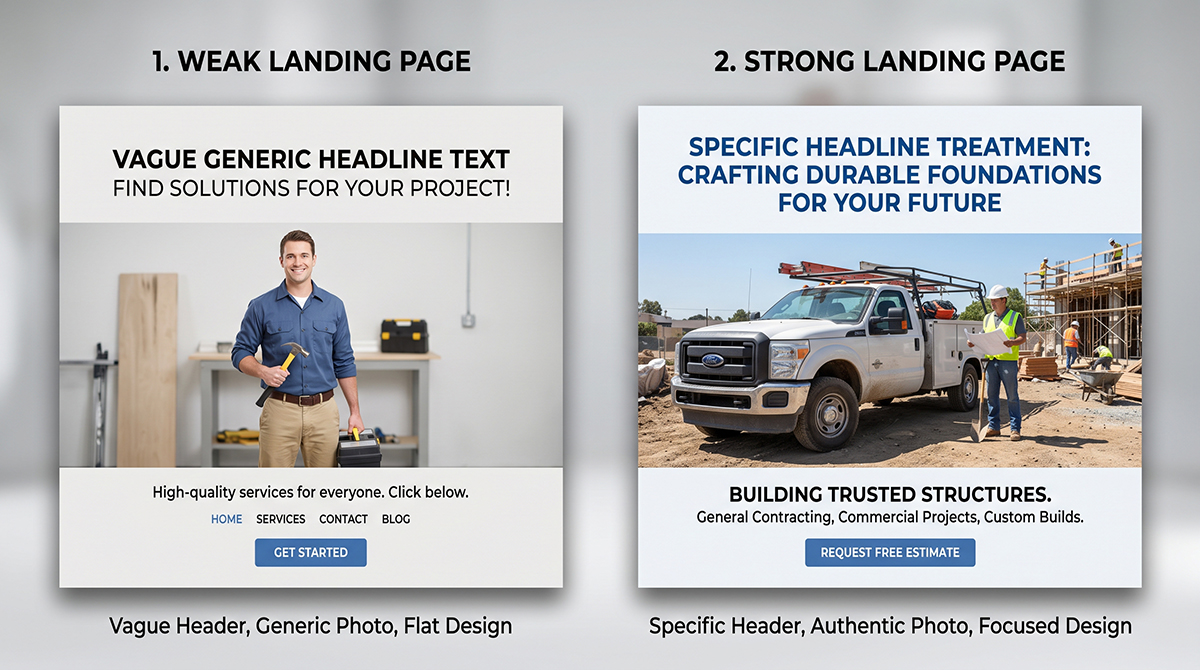 Best Landing Page Design for Contractors