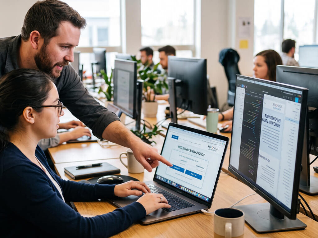 solar company website design and development